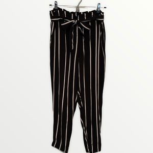 H&M striped paperbag pants